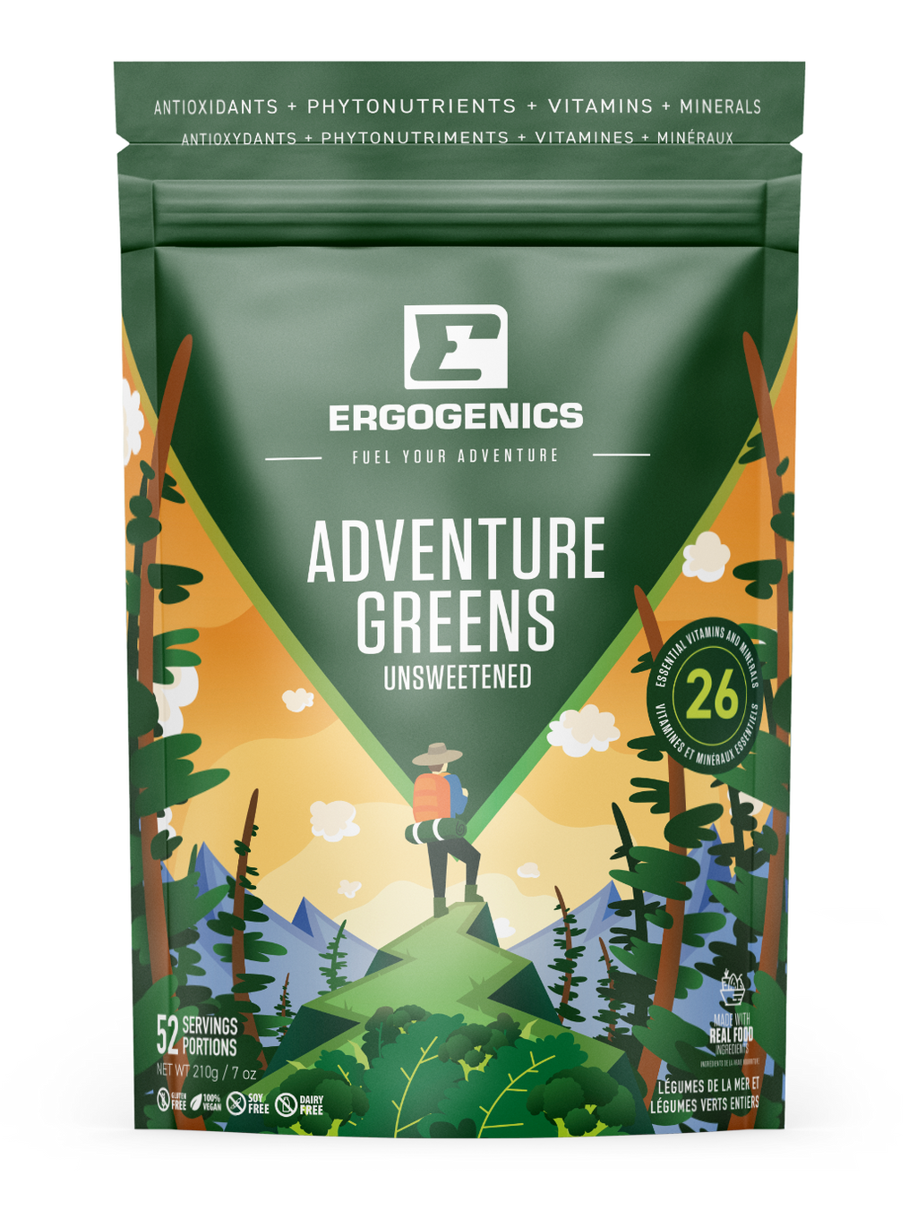 Ergogenics Adventure Greens Powder 210g