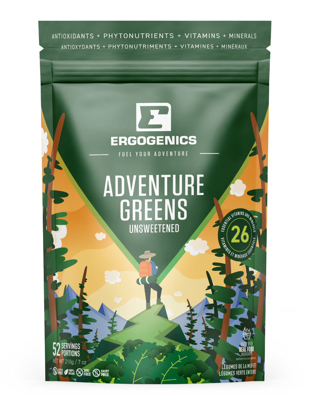 Ergogenics Adventure Greens Powder 210g