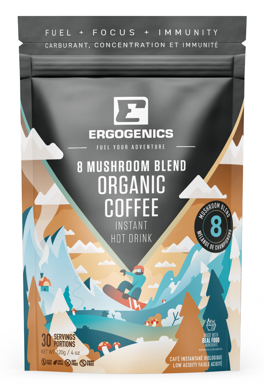 Ergogenics 8 Mushroom Blend - Coffee 120g