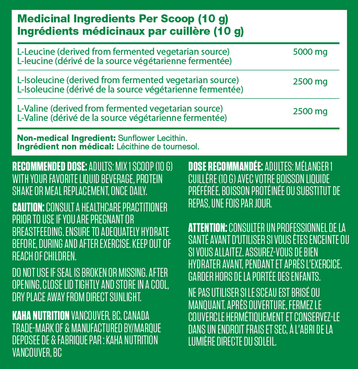 Kaha BCAA's (Plant Based) 200g