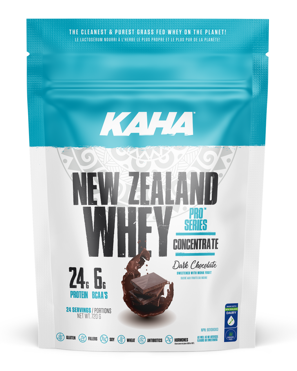 Kaha NZ Whey Concentrate - Chocolate 720g