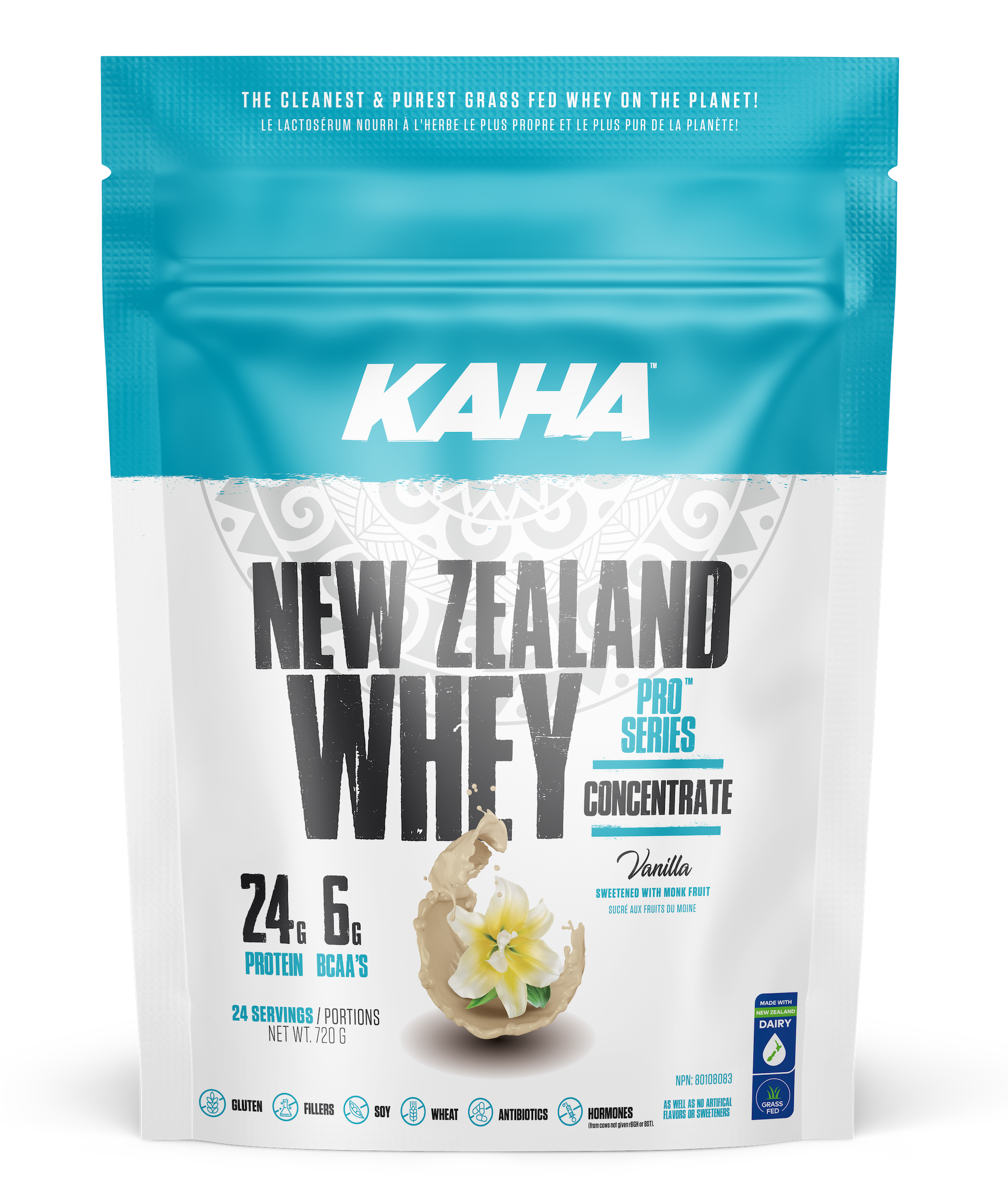 Kaha NZ Whey Concentrate - Vanilla 720g