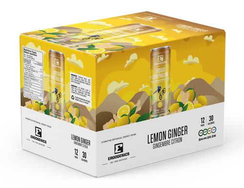 Ergogenics Liquid Adrenaline - Lemon Ginger - Case (12)