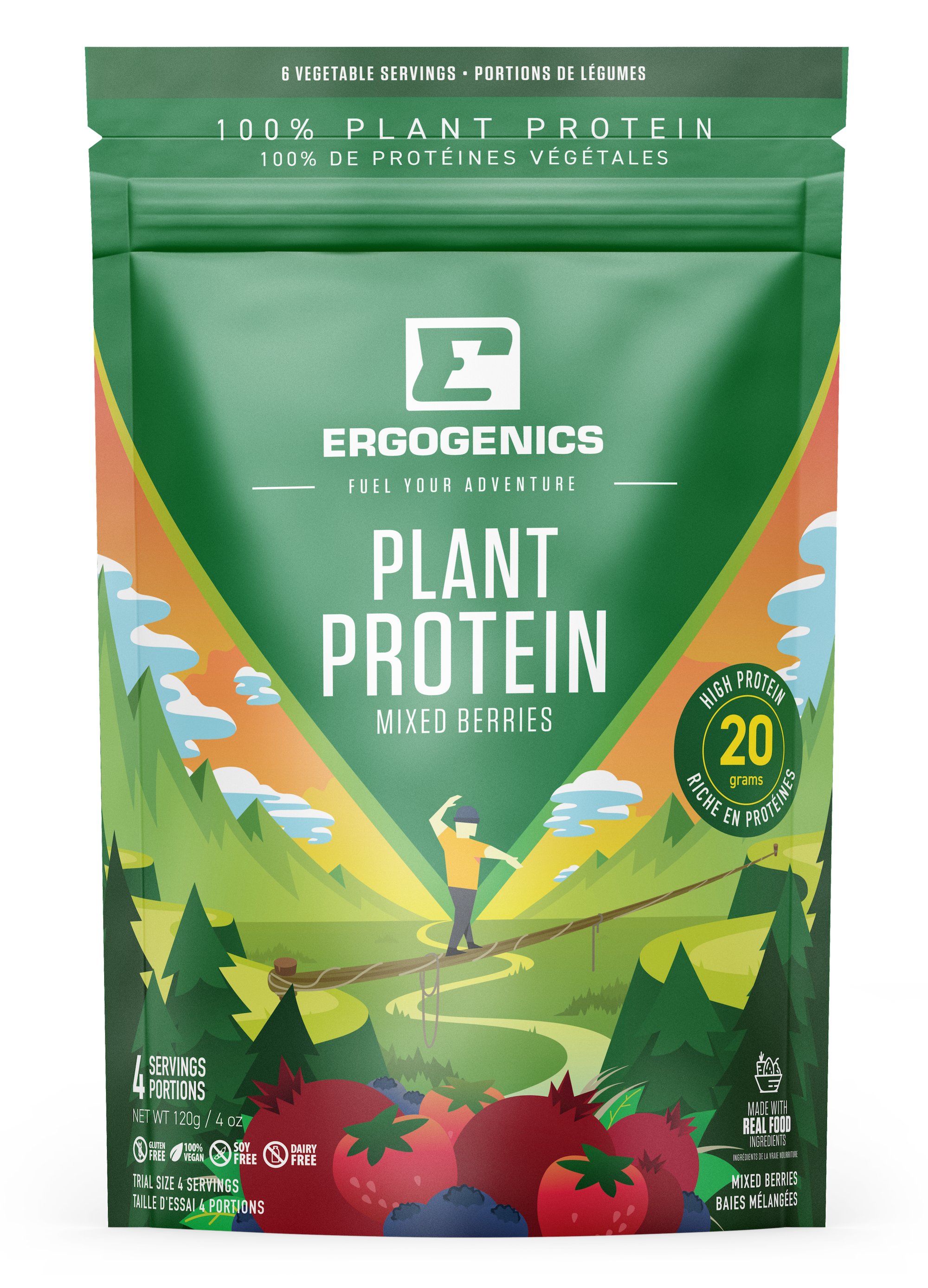 Ergogenics Plant Protein - Berry 120g