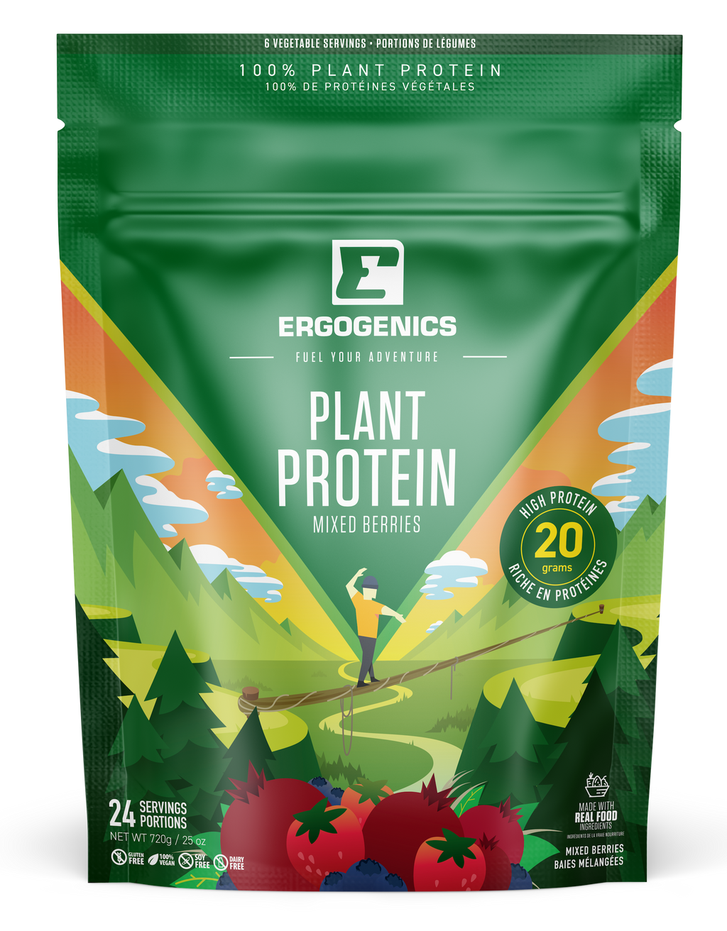 Ergogenics Plant Protein - Berry 720g