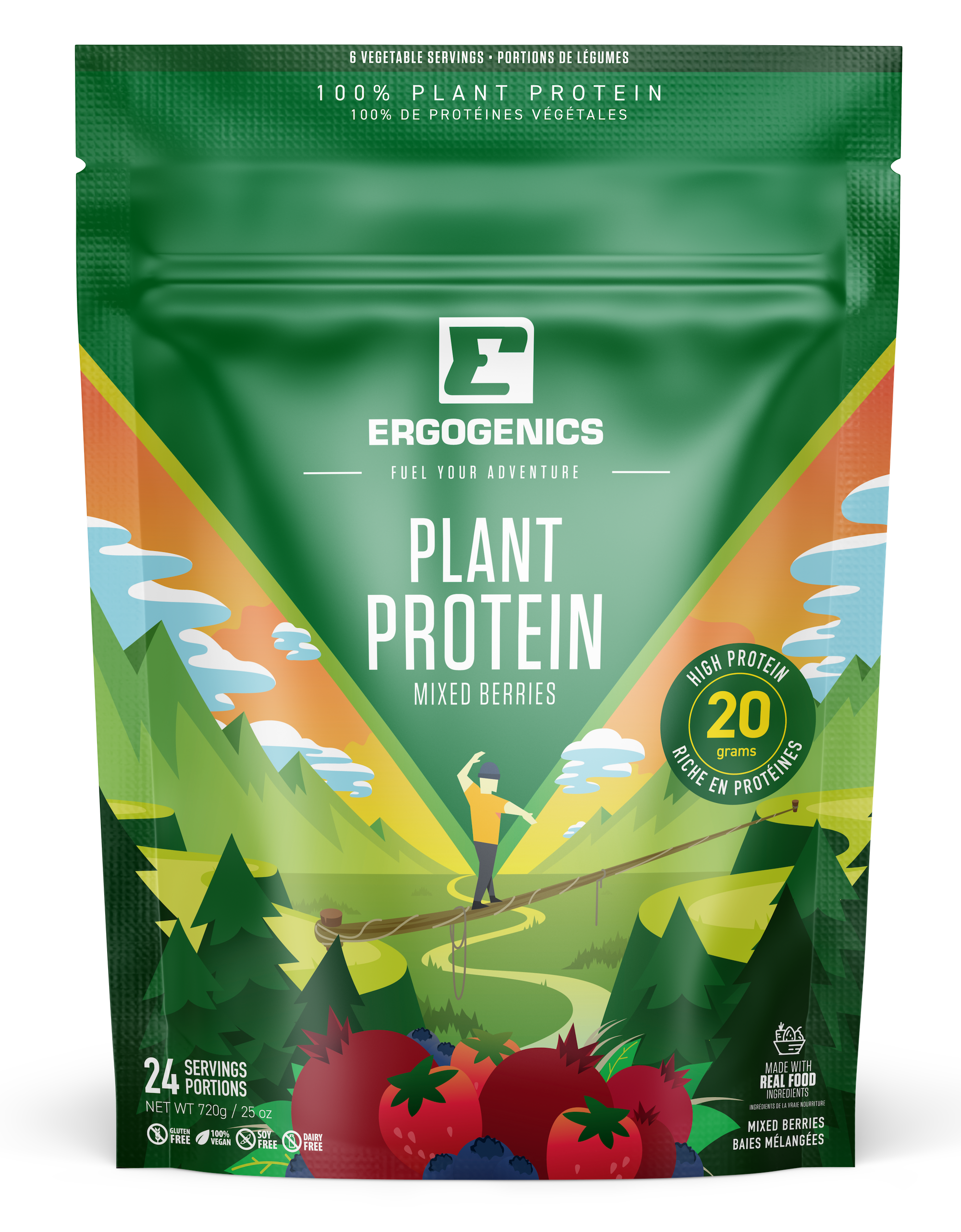 Ergogenics Plant Protein - Berry 720g