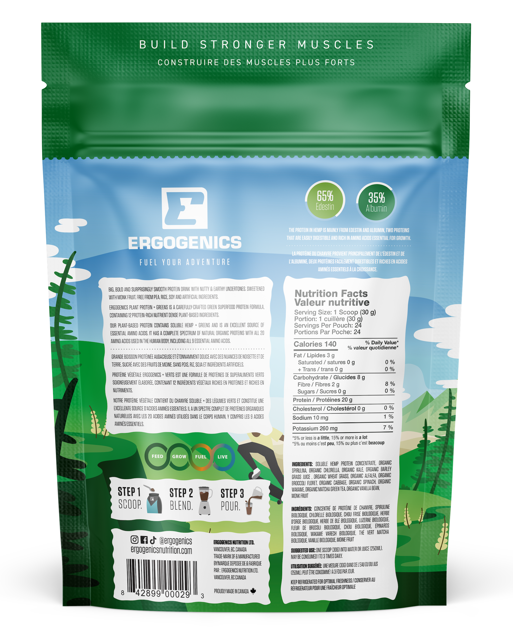 Ergogenics Plant Protein - Vanilla 720g